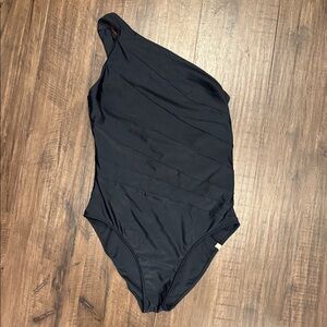 Summersalt Black One-Shoulder Swim One Piece